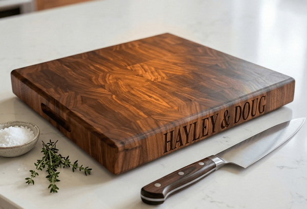 Walnut end grain chopping board